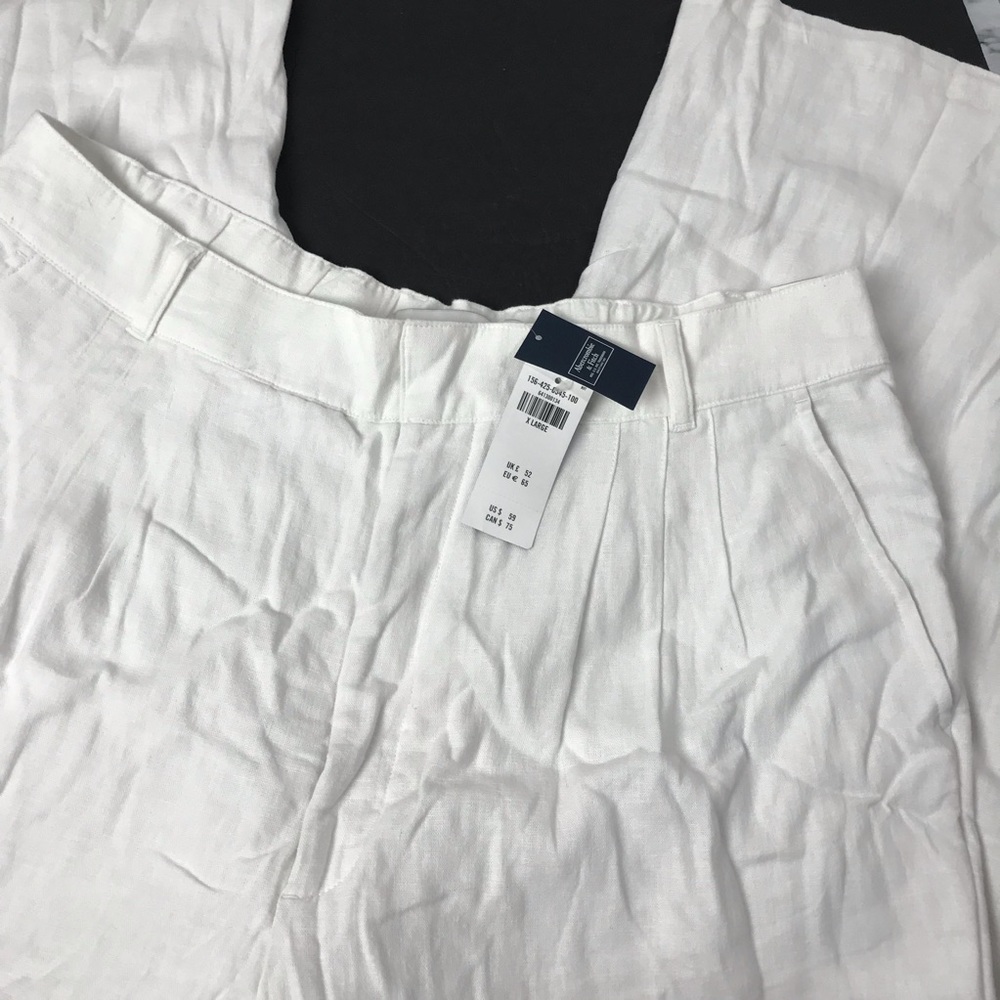 Abercrombie & Fitch ultra high rise linen & cotton wide leg pants women size XL
